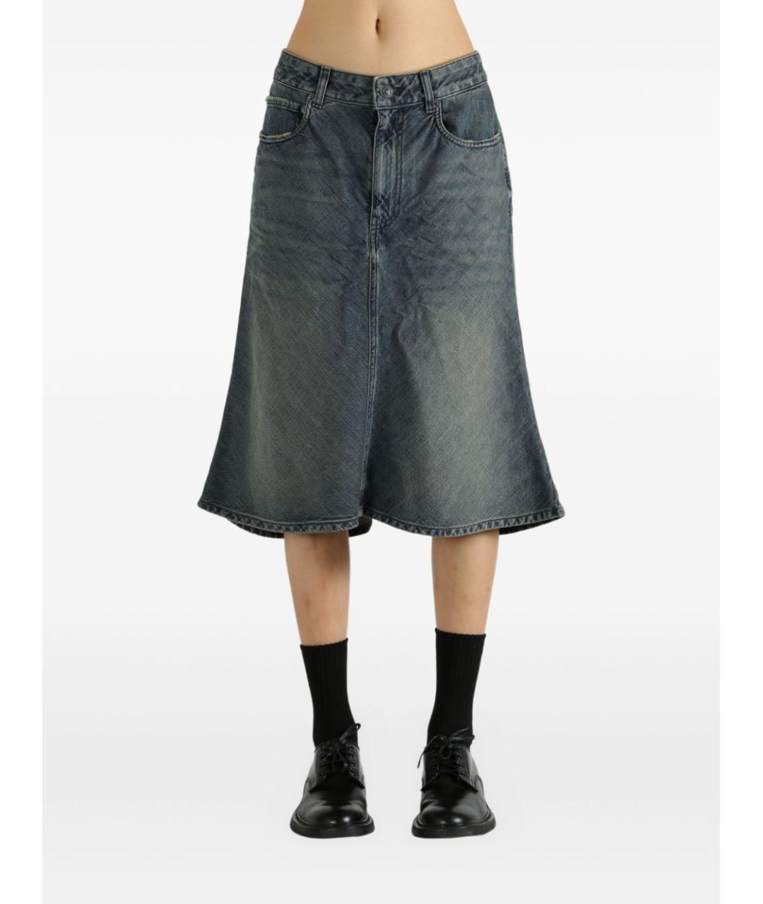 BALENCIAGA Мульти хлопковая юбка миди, фото 3