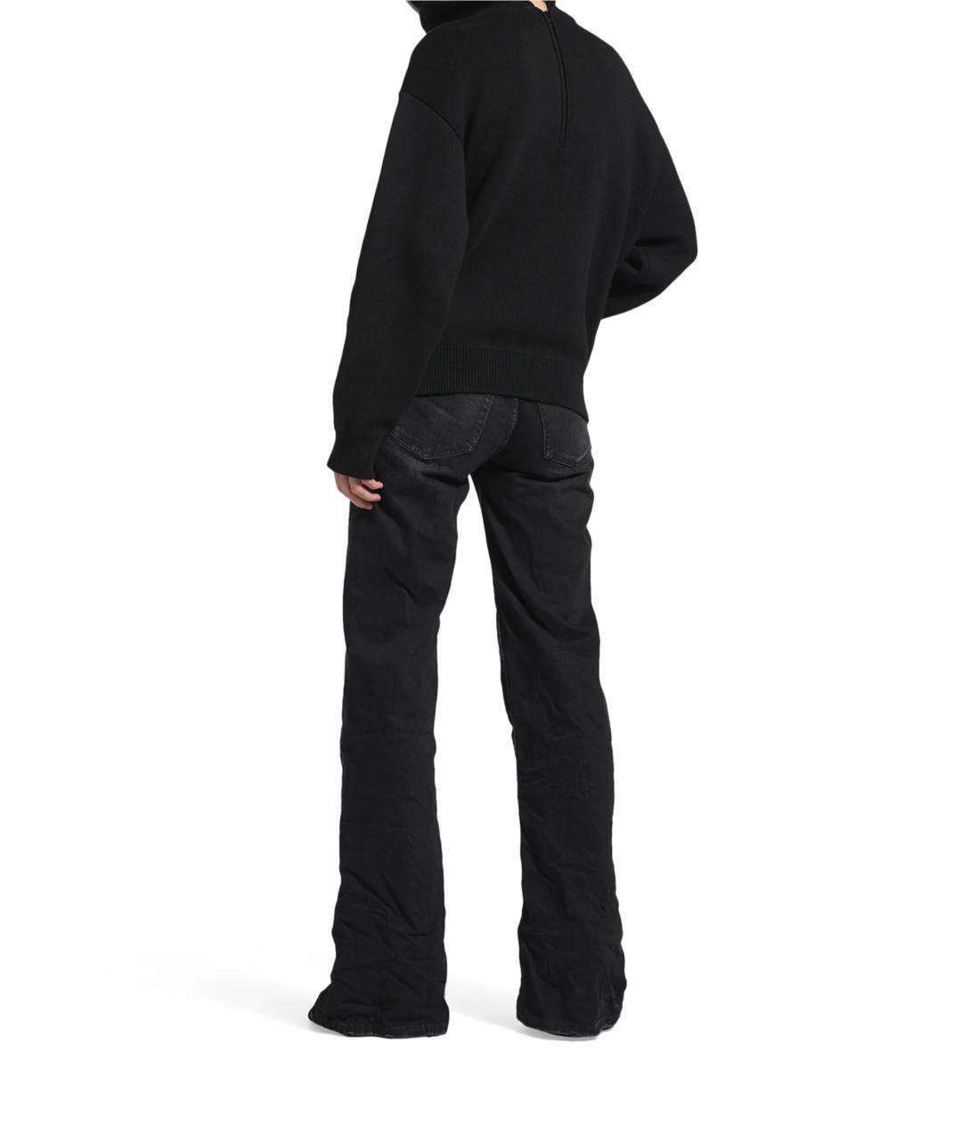 BALENCIAGA Черный хлопковый джемпер / свитер, фото 3