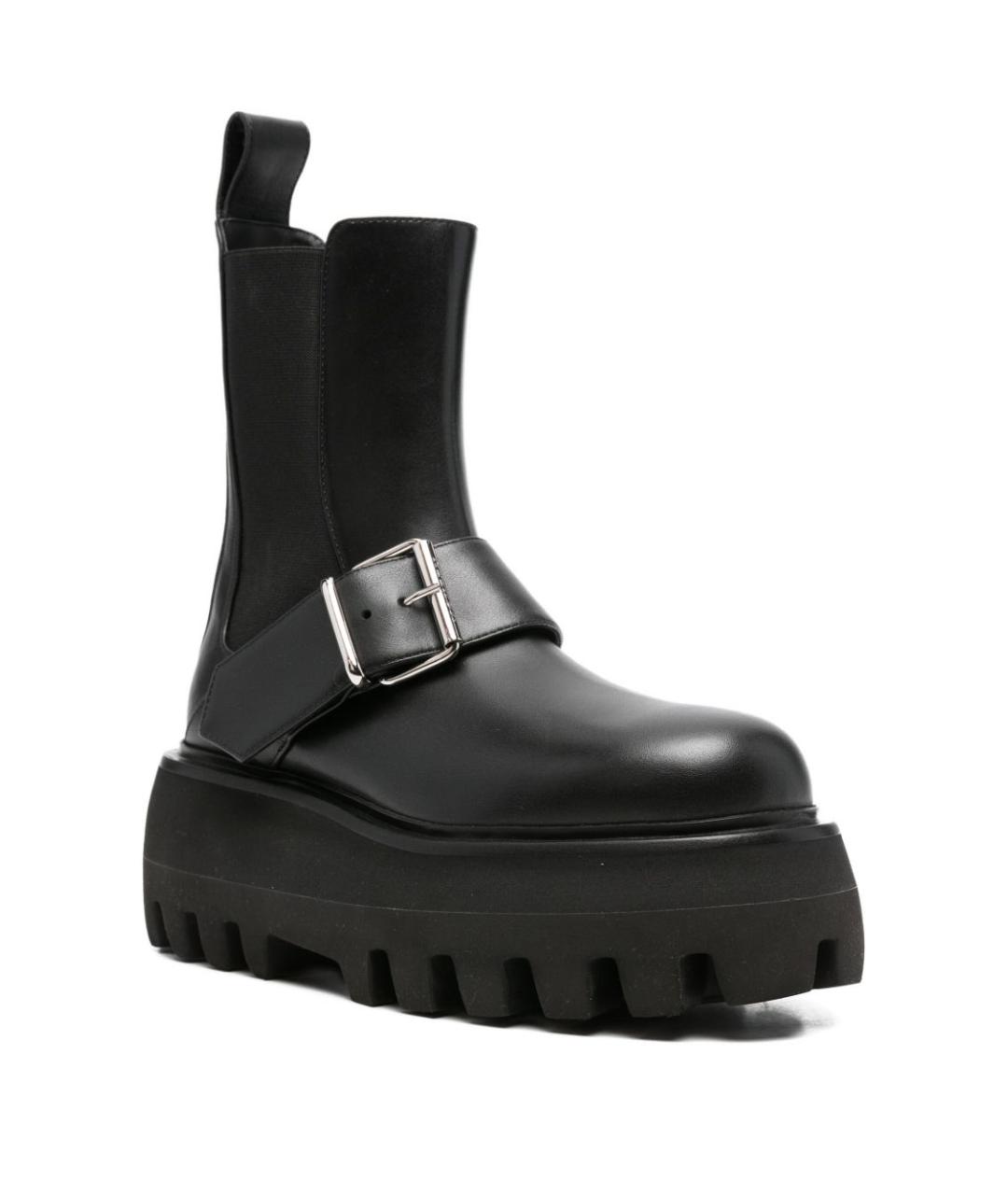 ALEXANDER MCQUEEN Черные кожаные ботинки, фото 4