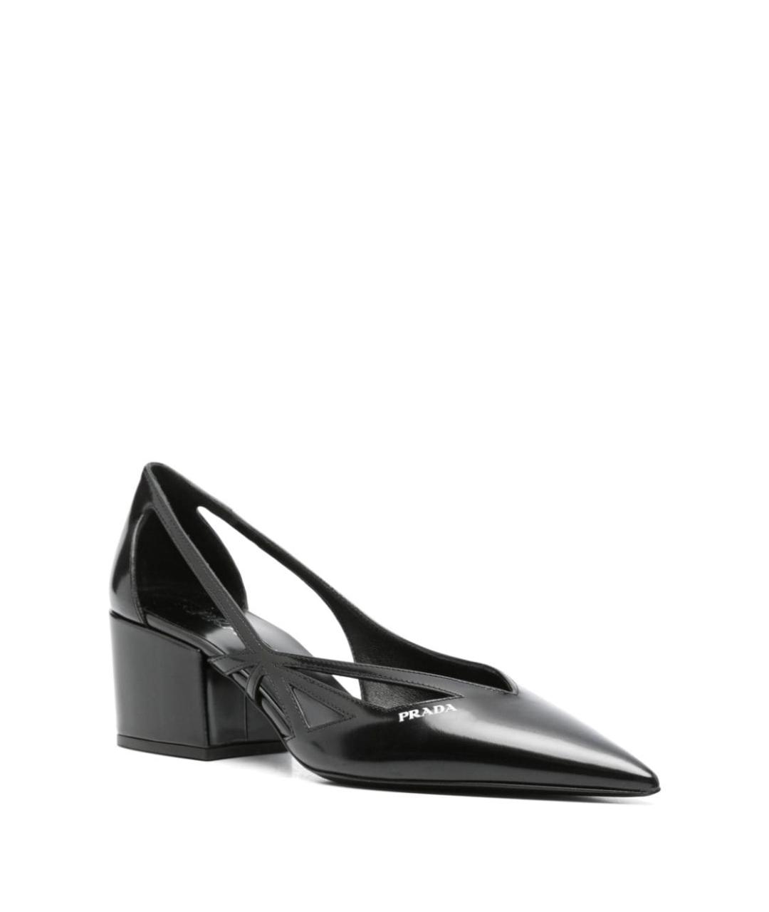 PRADA Черные кожаные туфли, фото 4