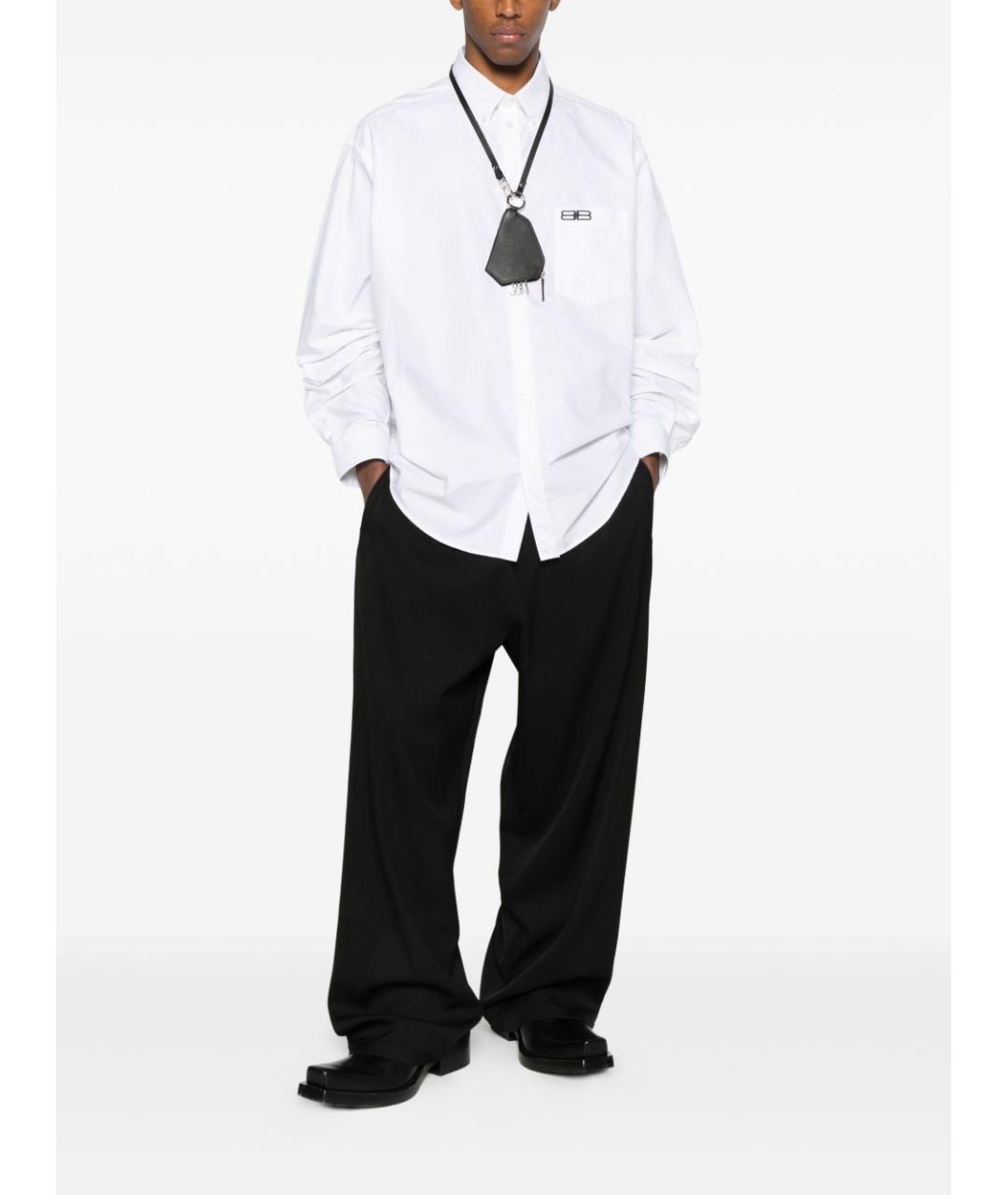 BALENCIAGA Белая кэжуал рубашка, фото 4