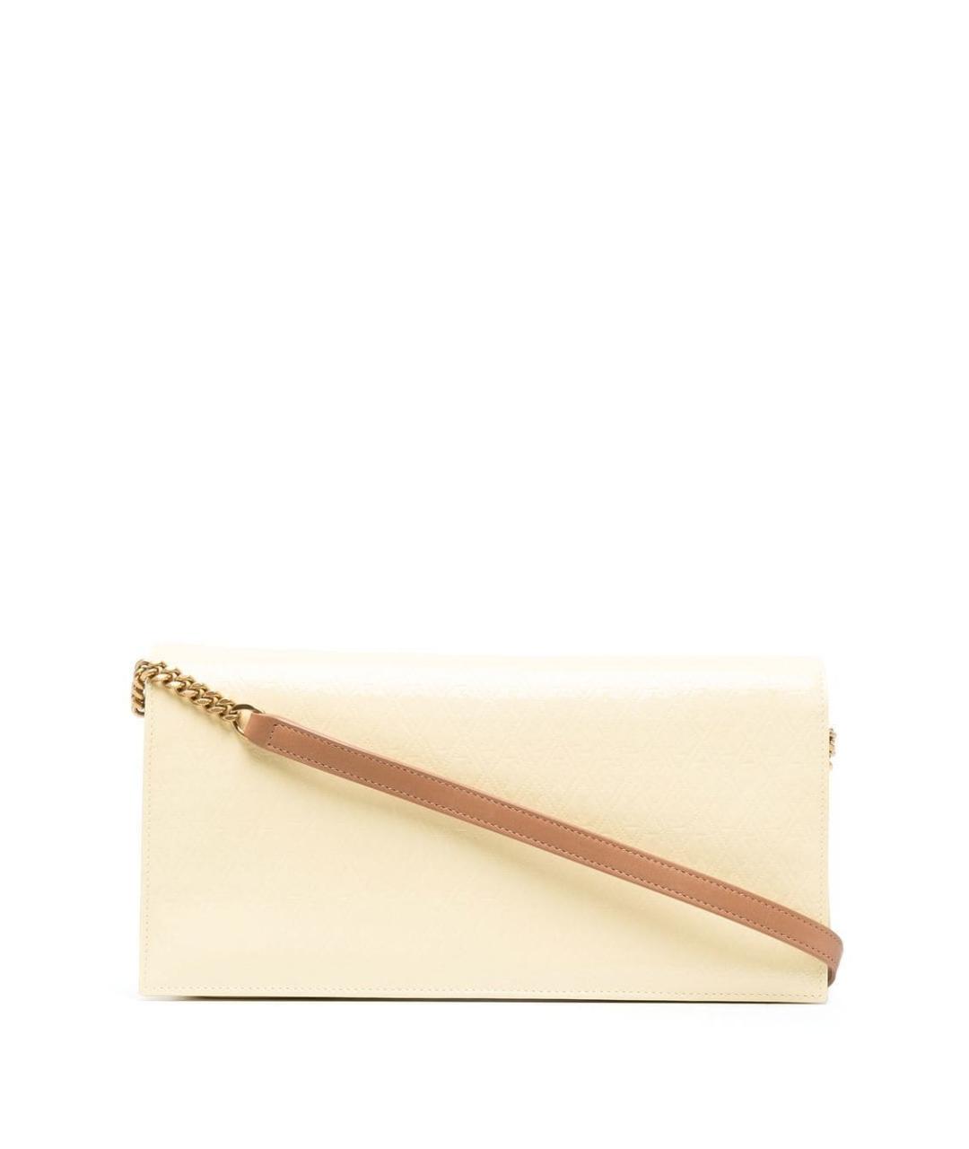 SAINT LAURENT Желтая кожаная сумка через плечо, фото 1