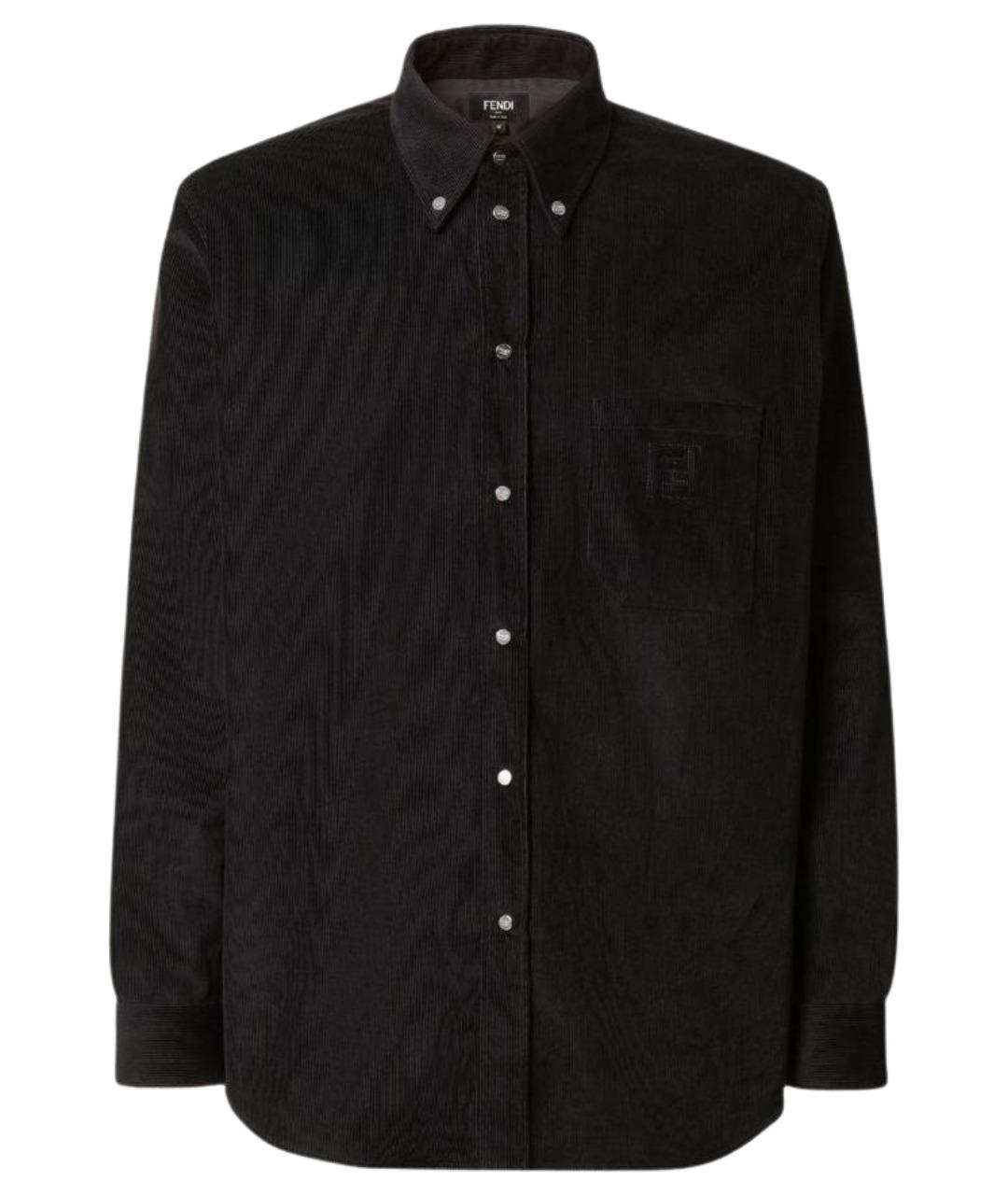 FENDI Черная хлопковая кэжуал рубашка, фото 1
