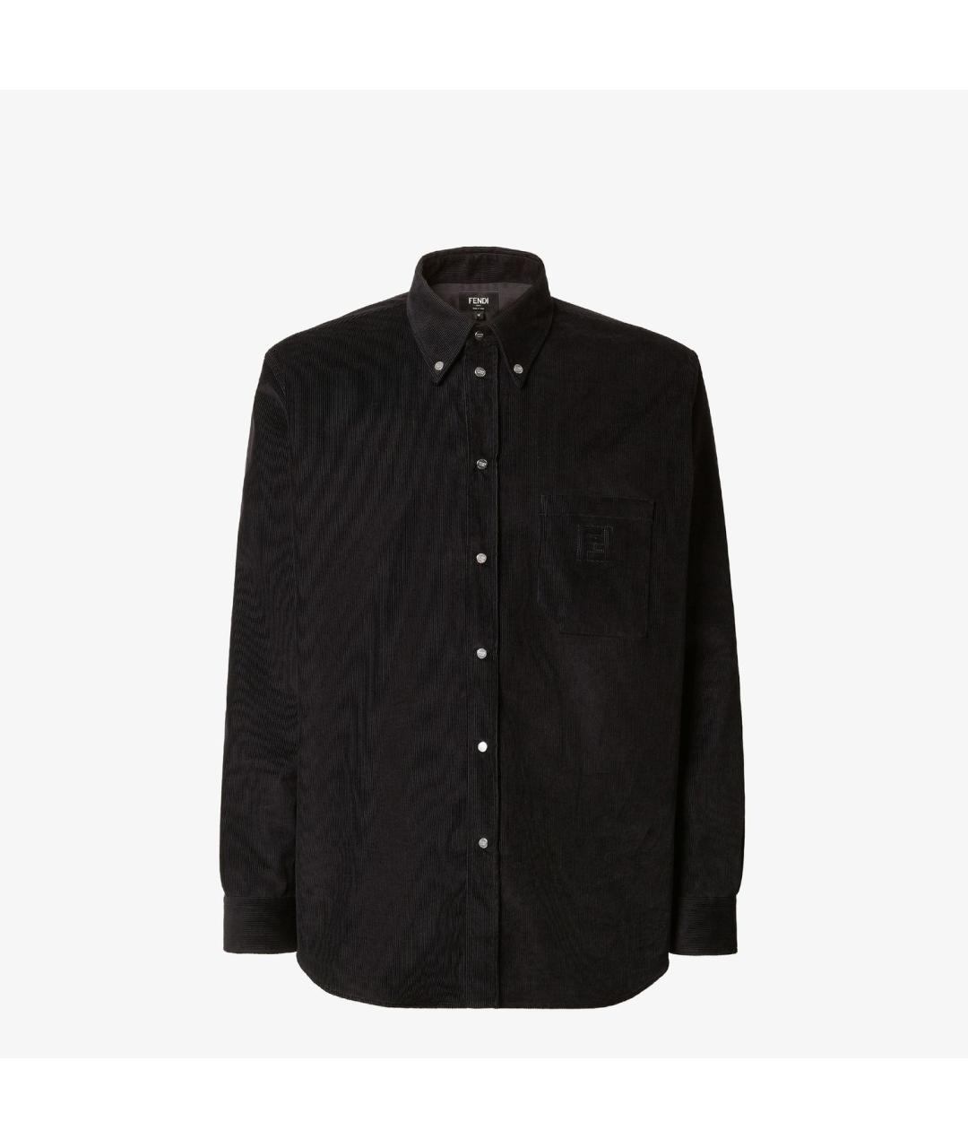 FENDI Черная хлопковая кэжуал рубашка, фото 5