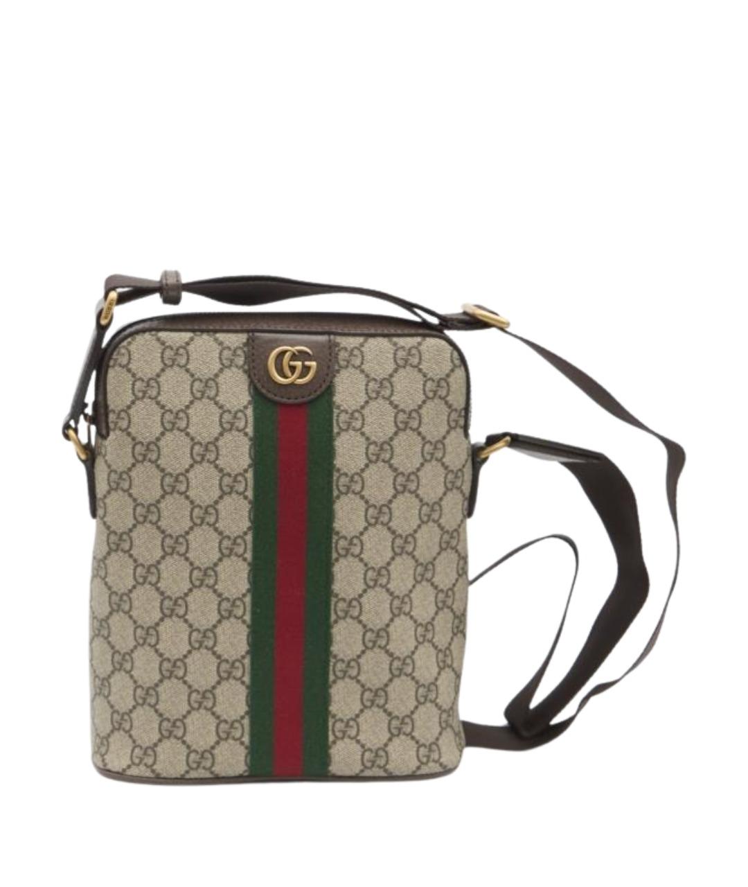 GUCCI Коричневая сумка на плечо, фото 1