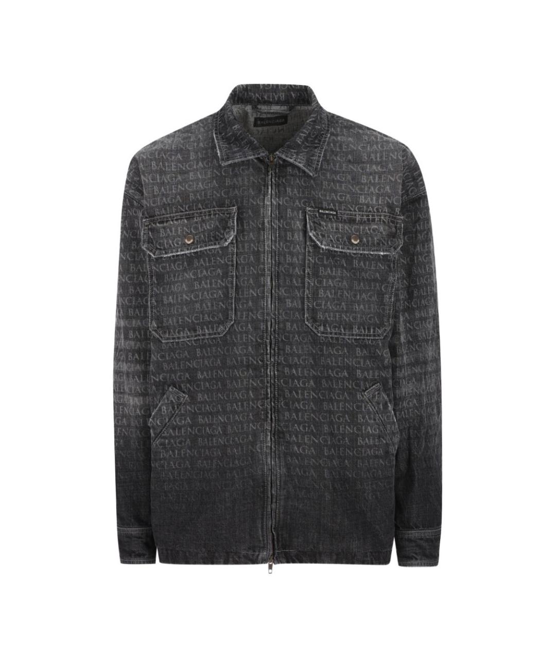 BALENCIAGA Черная хлопковая кэжуал рубашка, фото 1