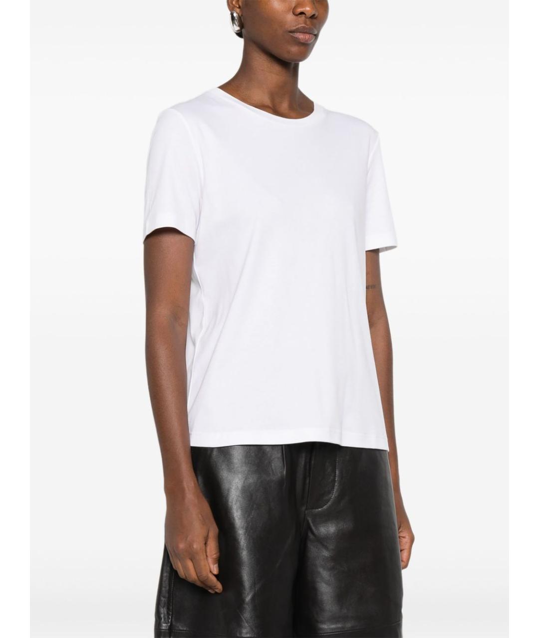 'S MAX MARA Белая хлопковая футболка, фото 5