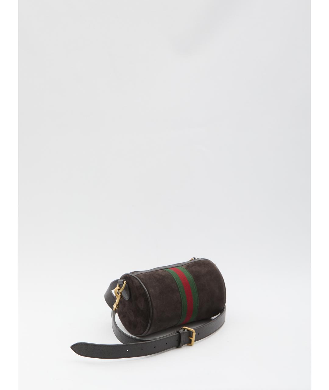 GUCCI Коричневая замшевая сумка на плечо, фото 3