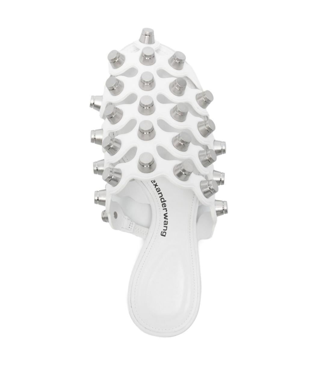 ALEXANDER WANG Белые кожаные сандалии, фото 2