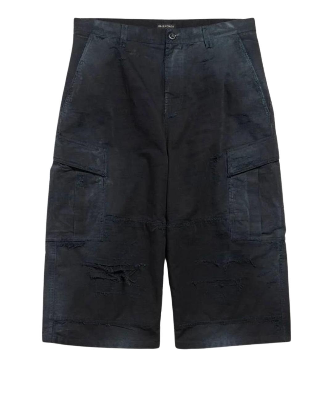 BALENCIAGA Черные хлопковые шорты, фото 1