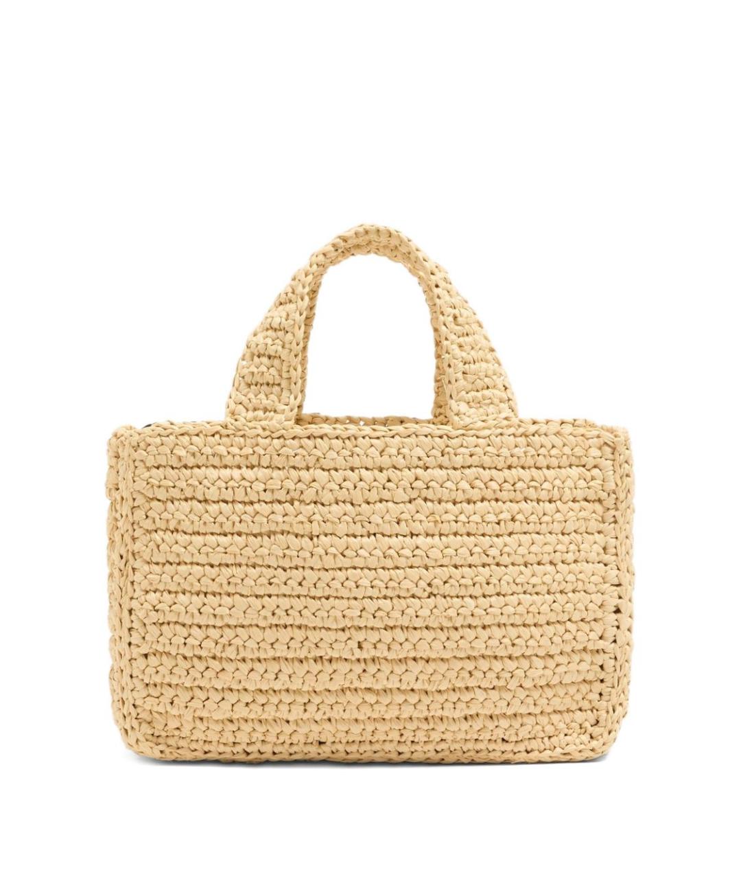 VALENTINO Бежевая пелетеная сумка тоут, фото 4