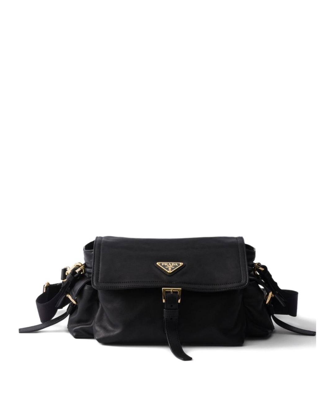 PRADA Черная кожаная сумка через плечо, фото 1