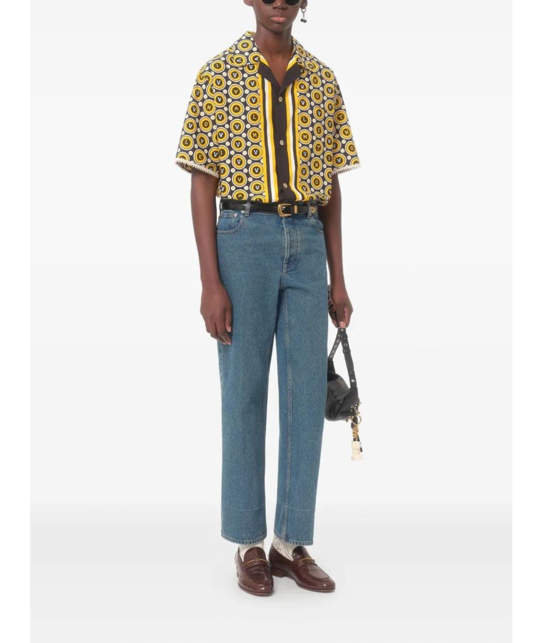 VALENTINO Синие хлопковые прямые джинсы, фото 2