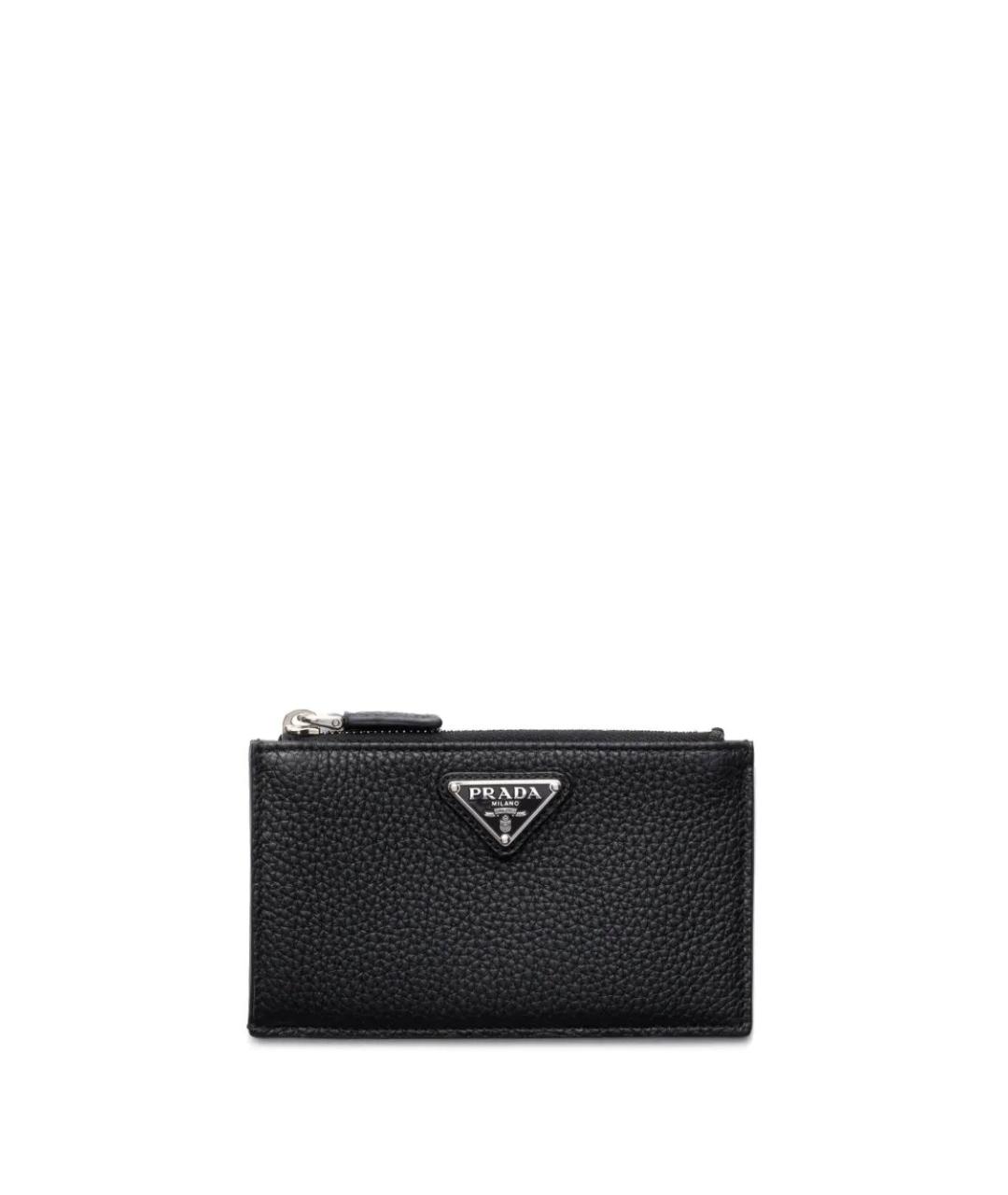 PRADA Черный кожаный кошелек, фото 1