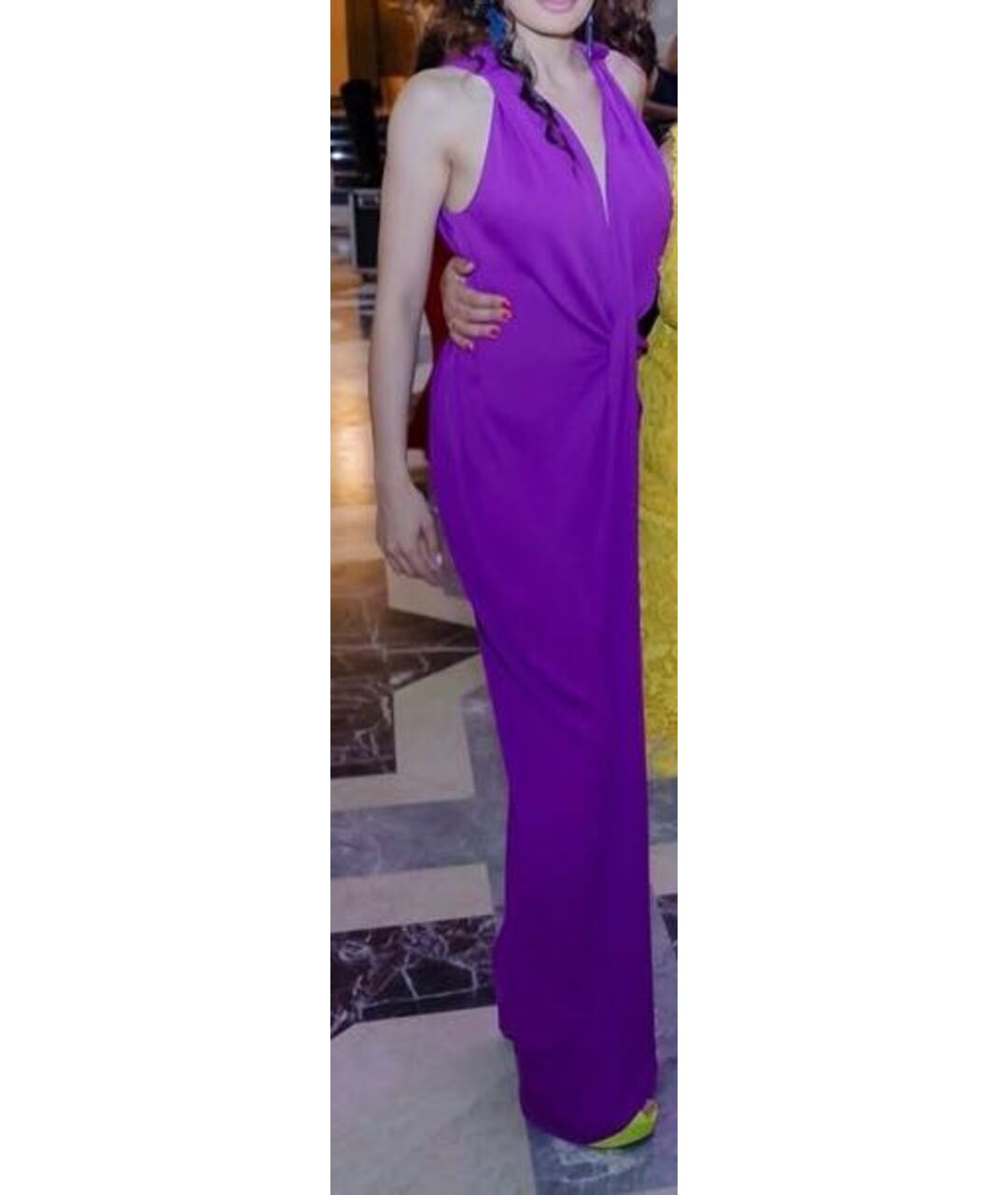 LANVIN Фиолетовое полиэстеровое вечернее платье, фото 5