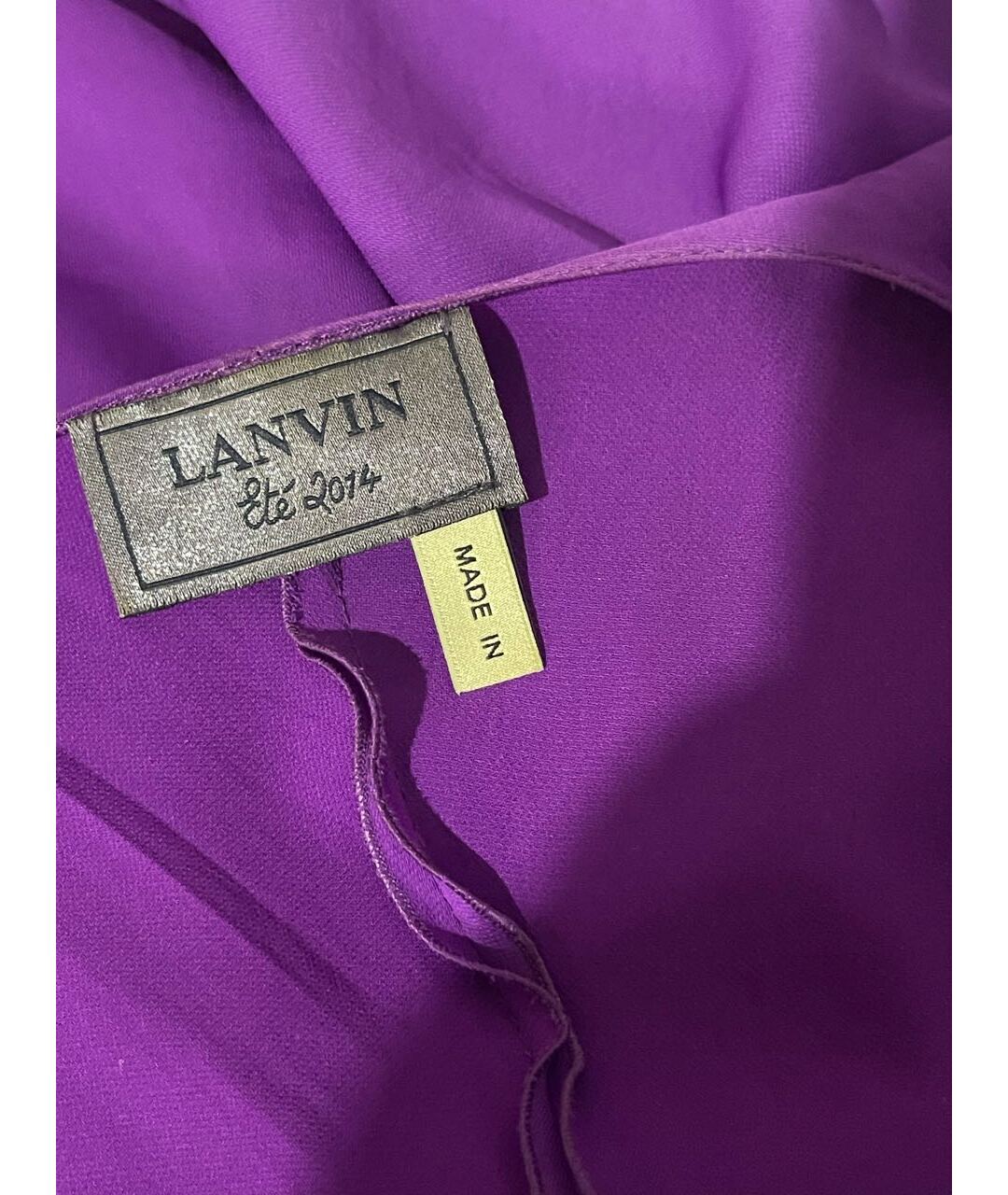 LANVIN Фиолетовое полиэстеровое вечернее платье, фото 6