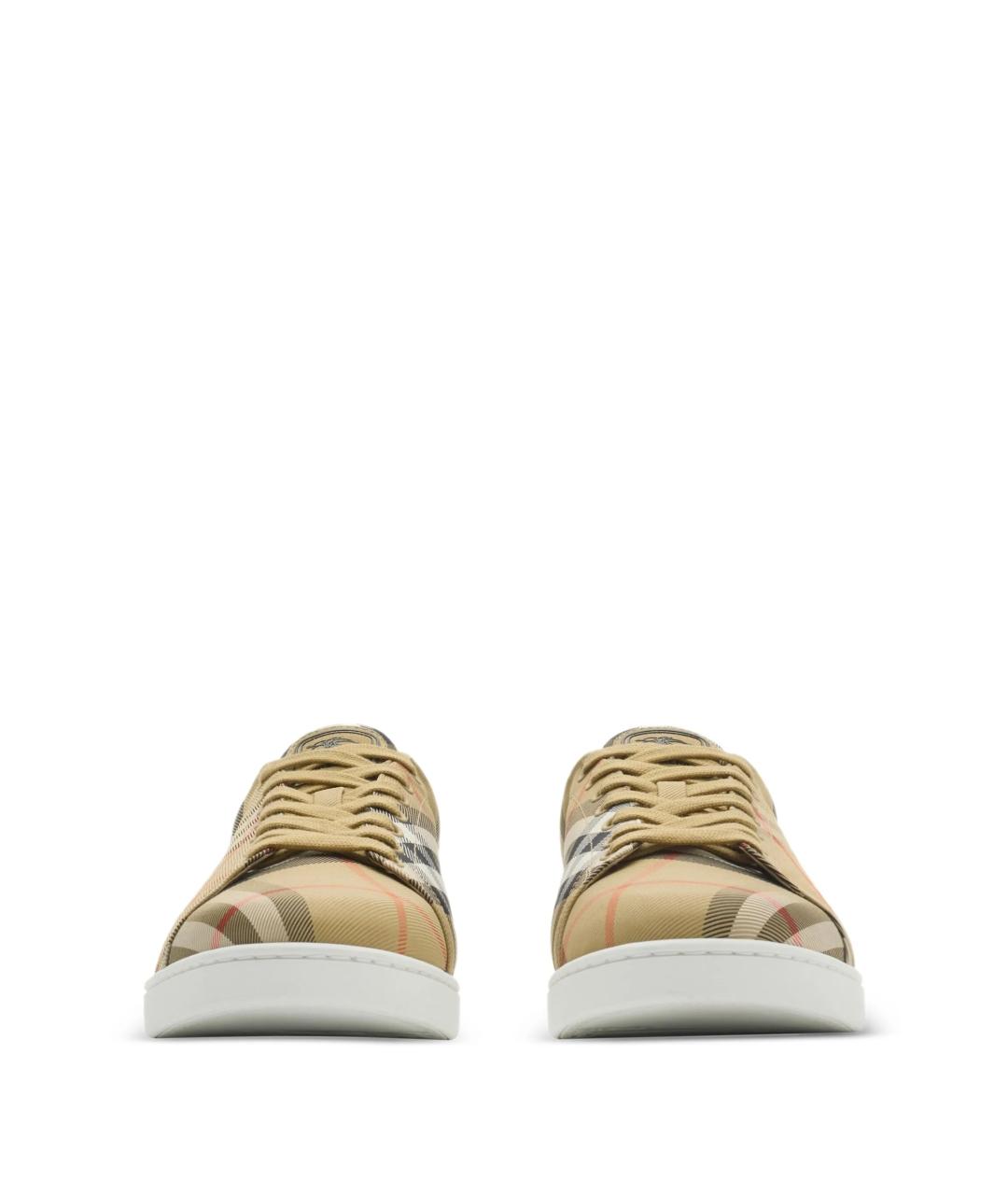 BURBERRY Бежевые низкие кроссовки / кеды, фото 3