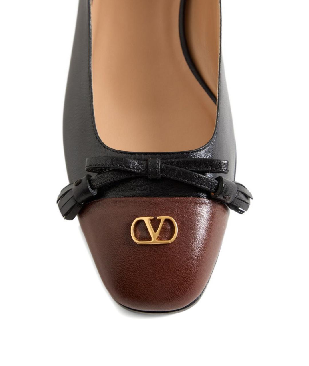 VALENTINO Черные кожаные туфли, фото 5