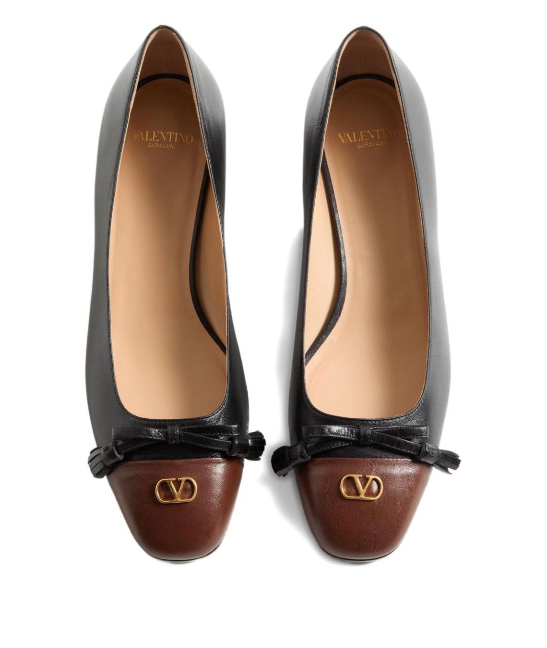 VALENTINO Черные кожаные туфли, фото 3