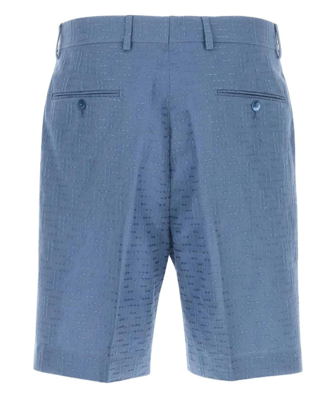 FENDI Синие льняные шорты, фото 2