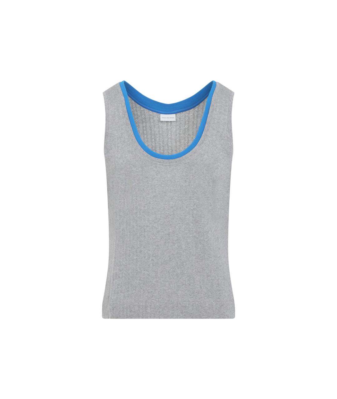 DRIES VAN NOTEN Серая хлопковая майка, фото 1