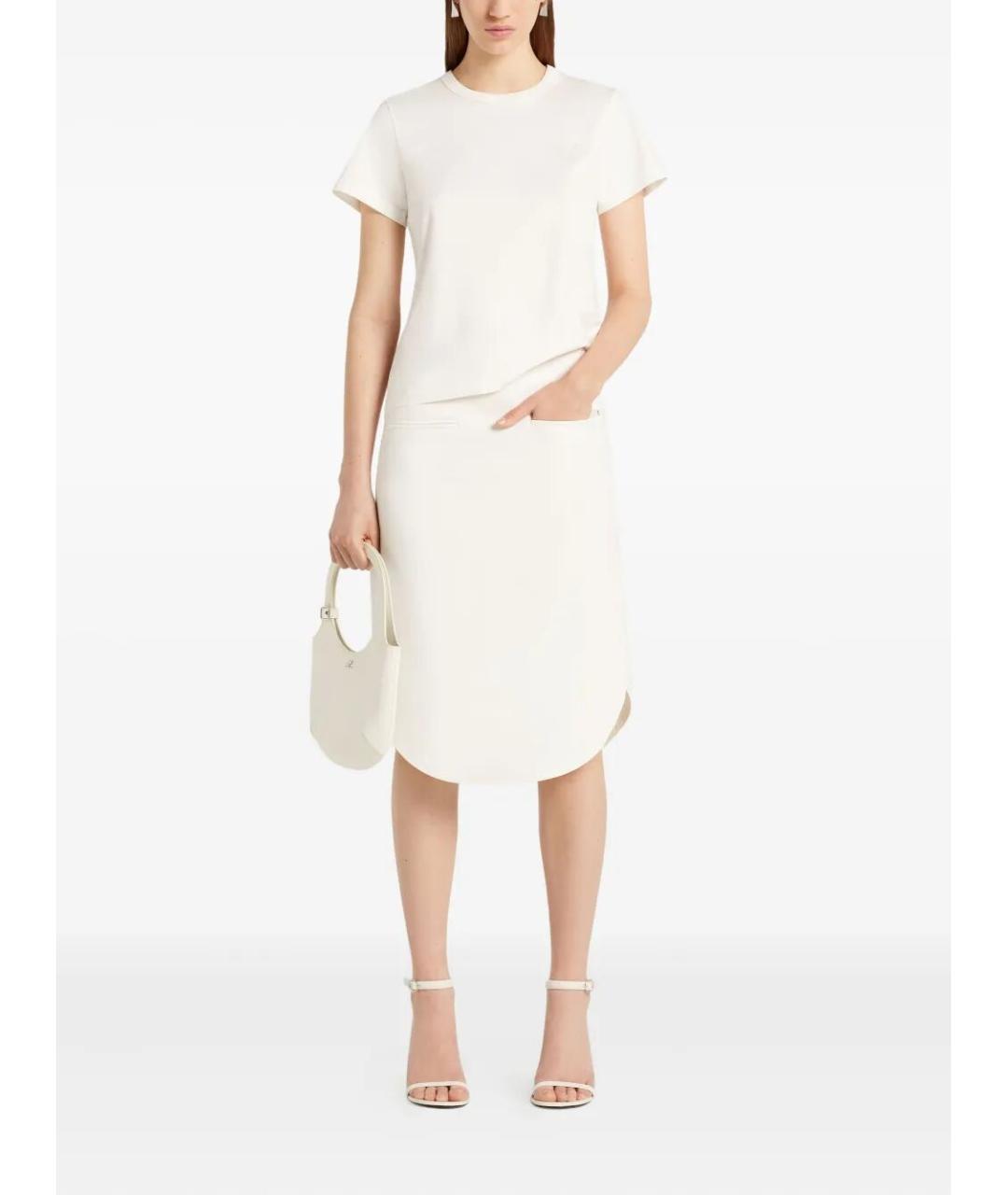 COURREGES Белая хлопковая футболка, фото 3