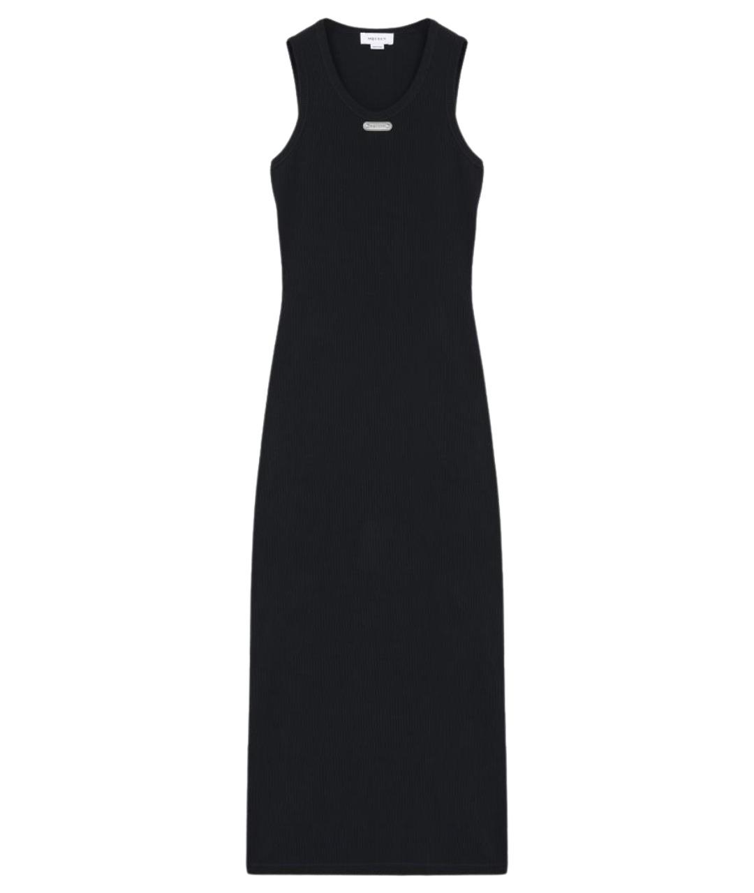 ALEXANDER MCQUEEN Черное хлопковое повседневное платье, фото 1