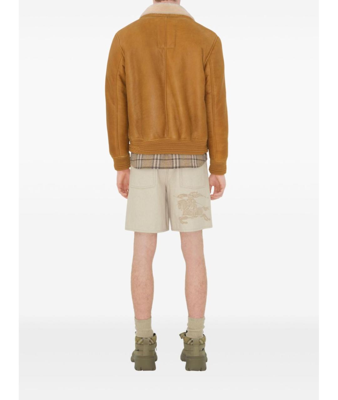 BURBERRY Бежевые хлопковые шорты, фото 3
