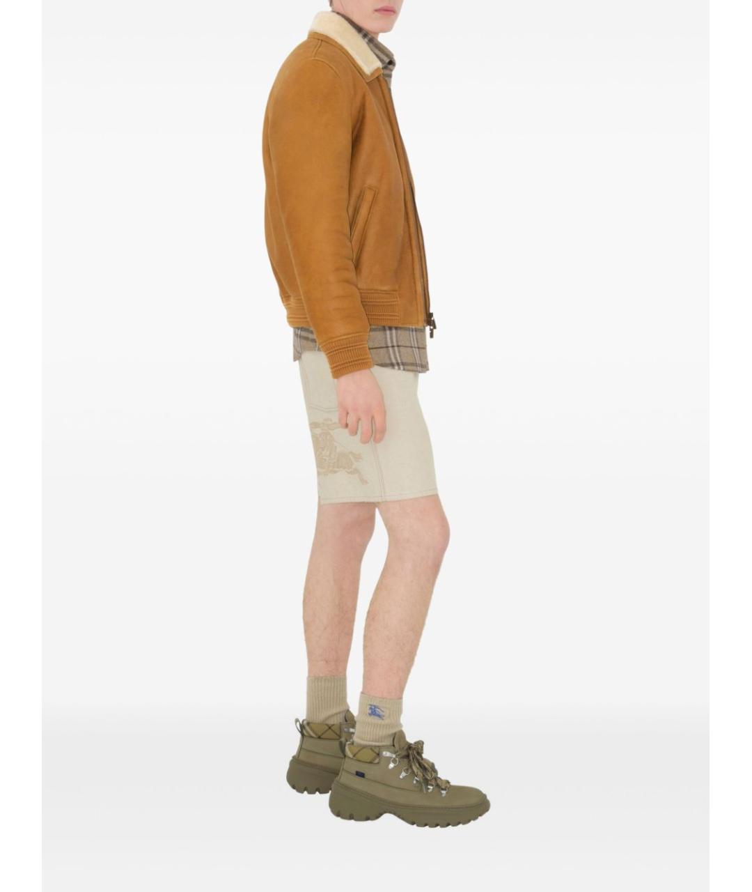 BURBERRY Бежевые хлопковые шорты, фото 2