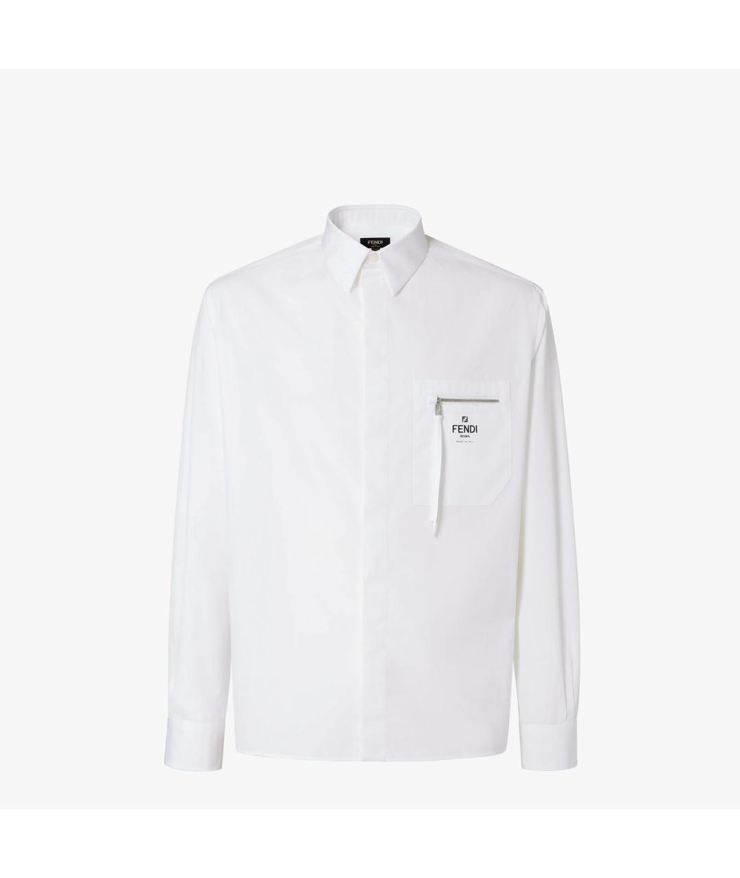 FENDI Белая хлопковая кэжуал рубашка, фото 4