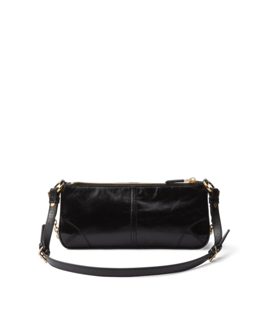PRADA Черная кожаная сумка с короткими ручками, фото 4