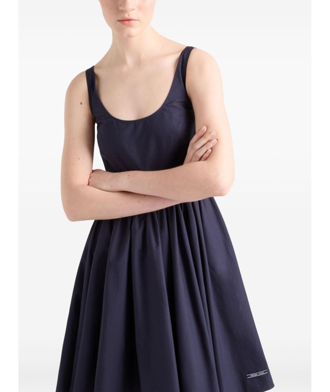 PRADA Синее хлопковое повседневное платье, фото 5