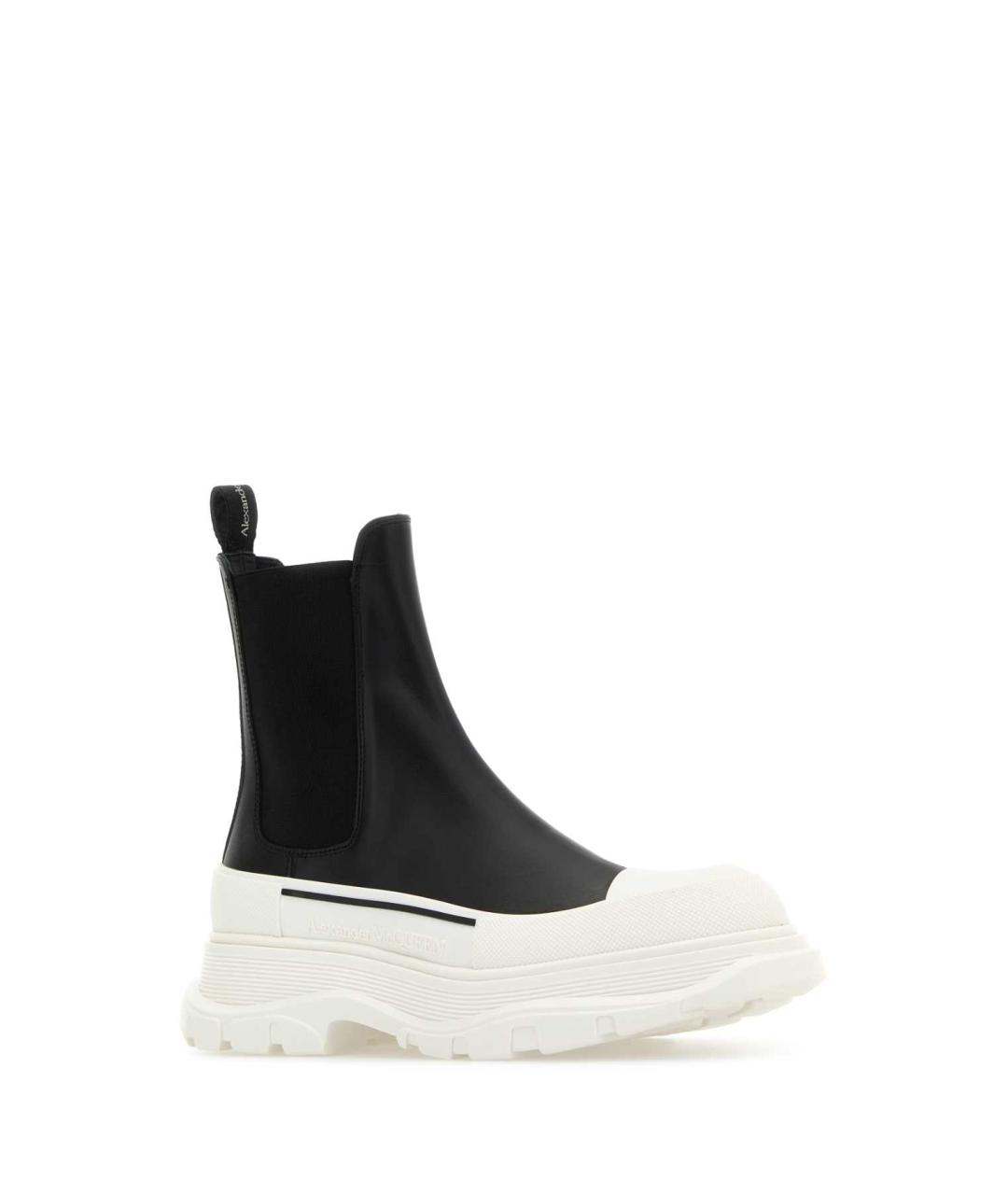 ALEXANDER MCQUEEN Черные кожаные ботинки, фото 2