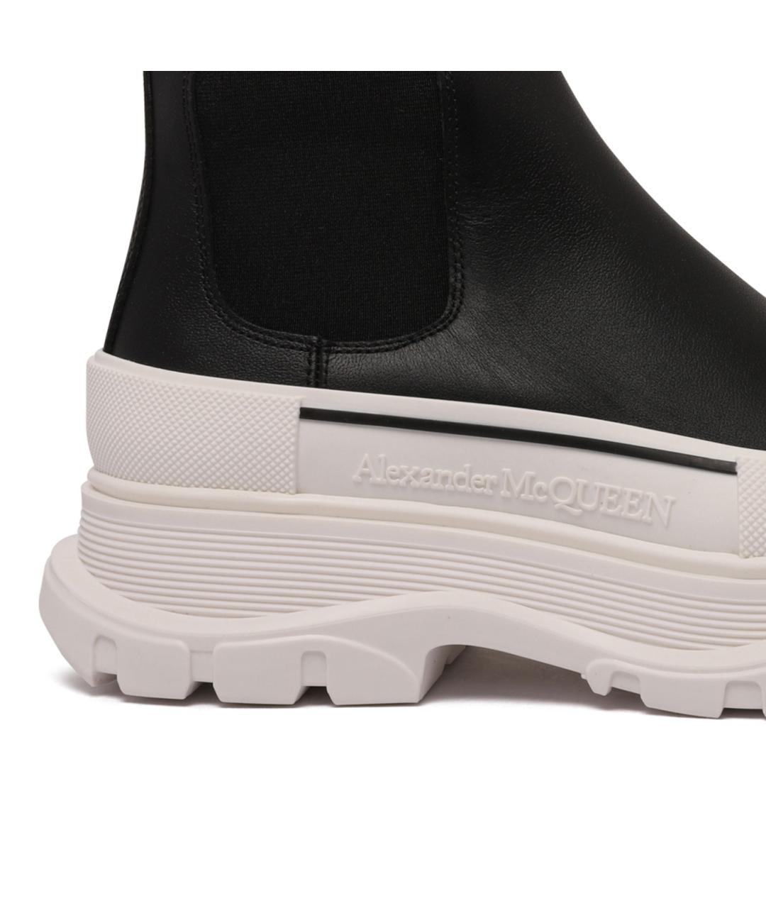 ALEXANDER MCQUEEN Черные кожаные ботинки, фото 4