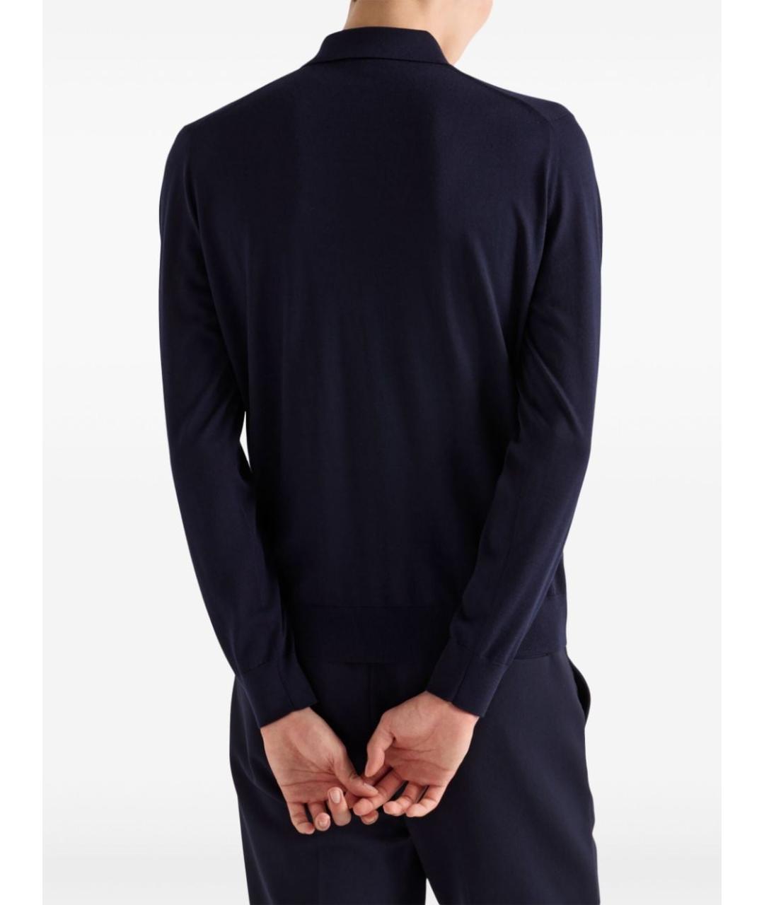 PRADA Синее поло с длинным рукавом, фото 2