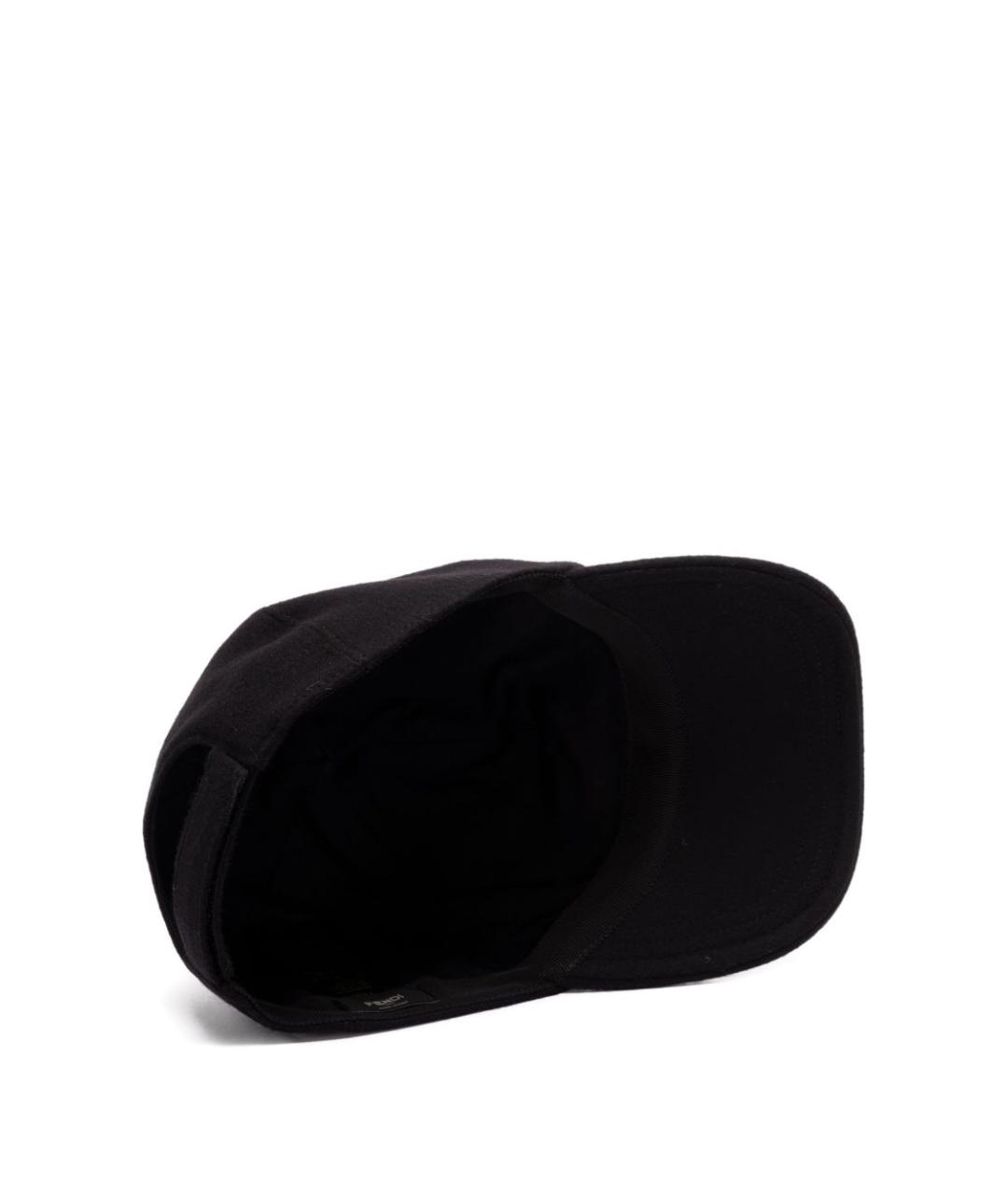 FENDI Черная шерстяная кепка/бейсболка, фото 4