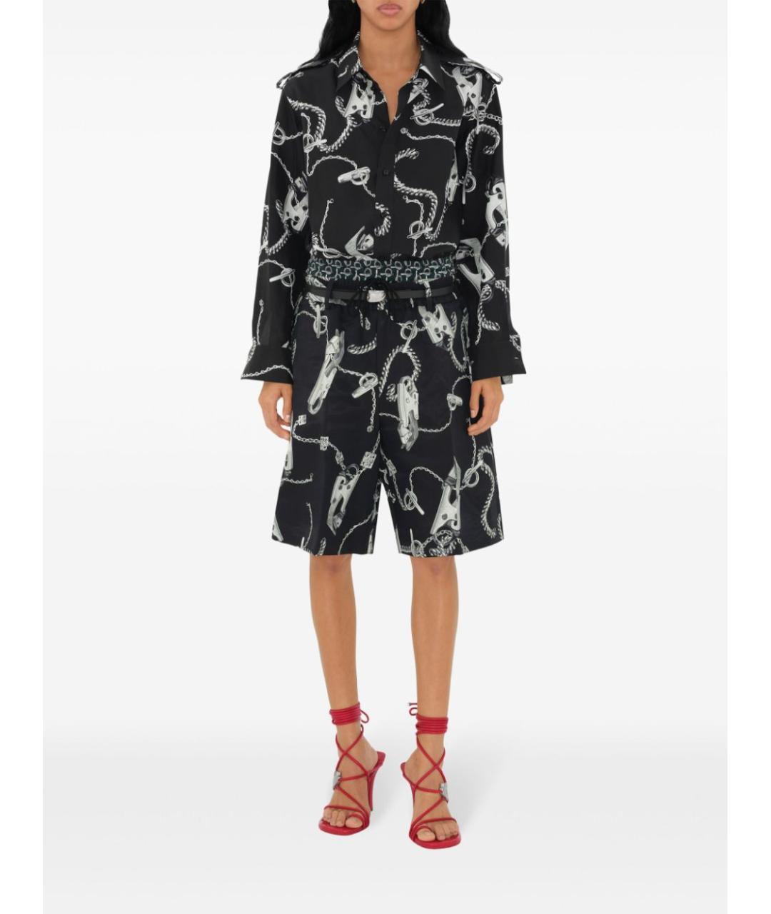 BURBERRY Черные шорты, фото 5