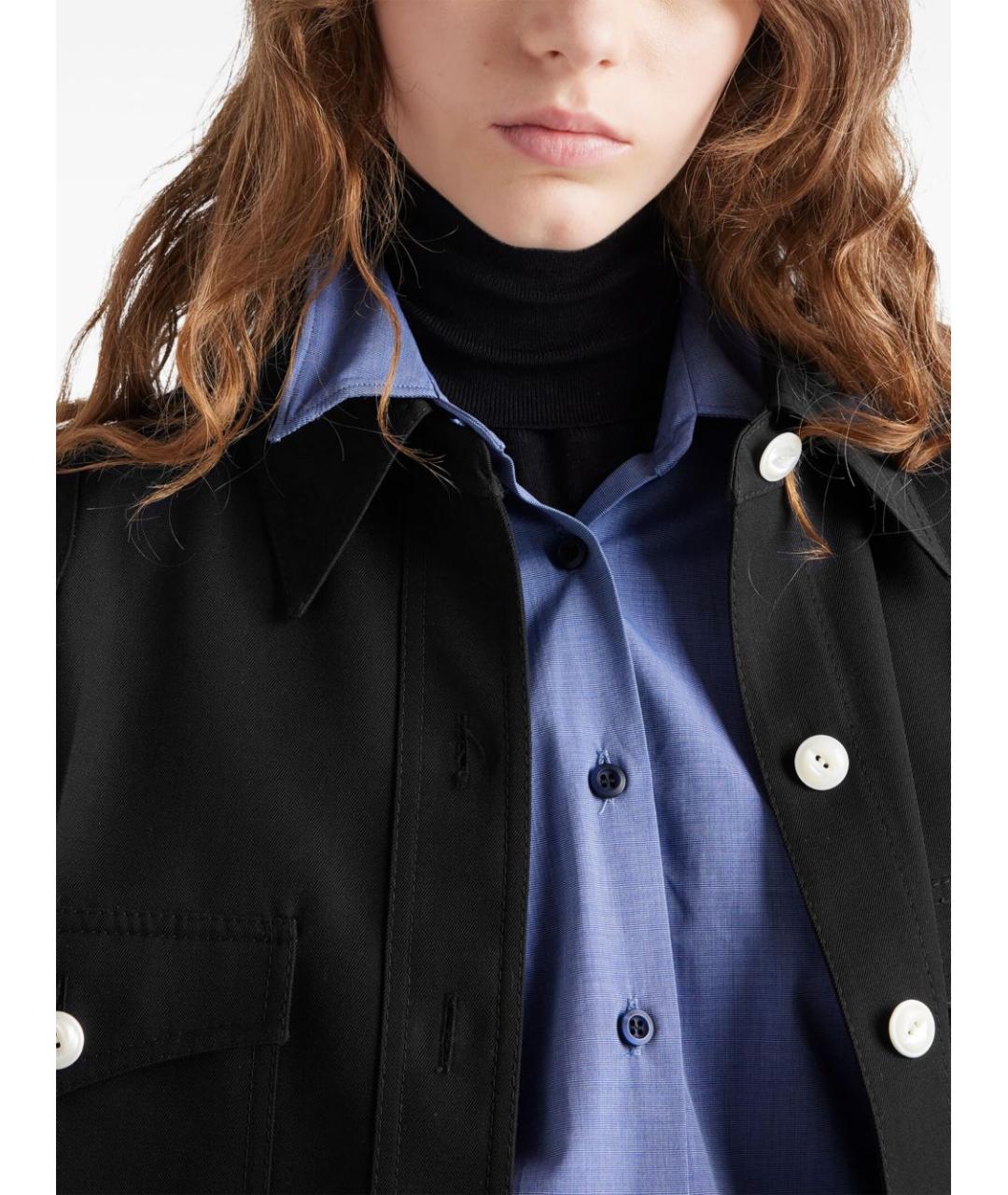 PRADA Черная шерстяная куртка, фото 5