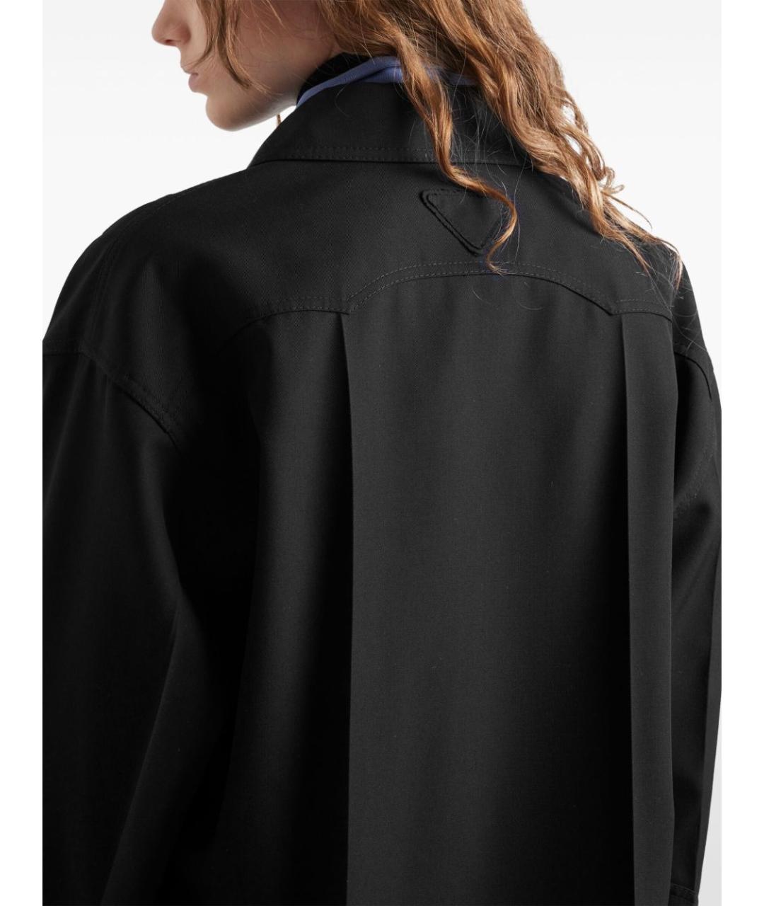 PRADA Черная шерстяная куртка, фото 2