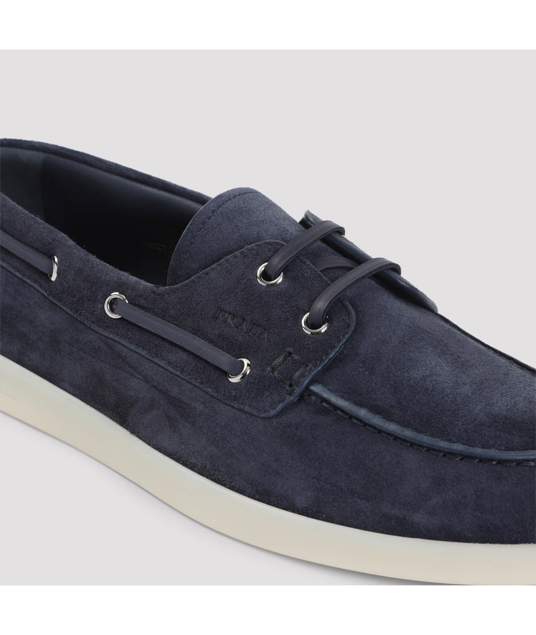 PRADA Синие замшевые лоферы, фото 5