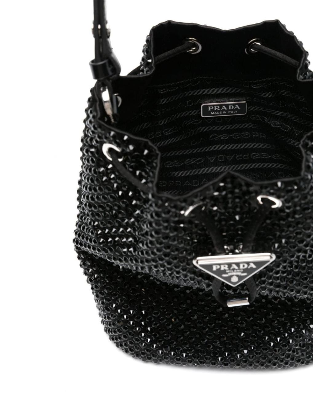 PRADA Черная тканевая сумка через плечо, фото 3