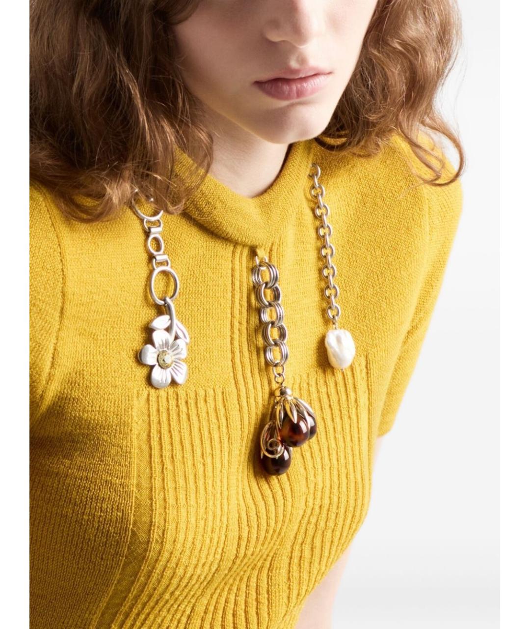 PRADA Желтый шерстяной джемпер / свитер, фото 2