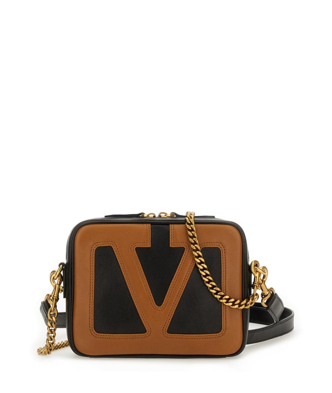 VALENTINO Черная кожаная сумка на плечо, фото 3