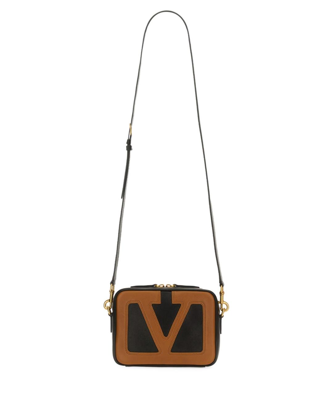 VALENTINO Черная кожаная сумка на плечо, фото 4