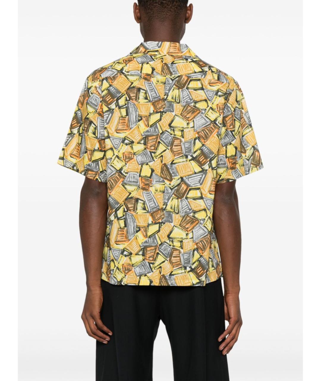 PRADA Желтая хлопковая кэжуал рубашка, фото 3