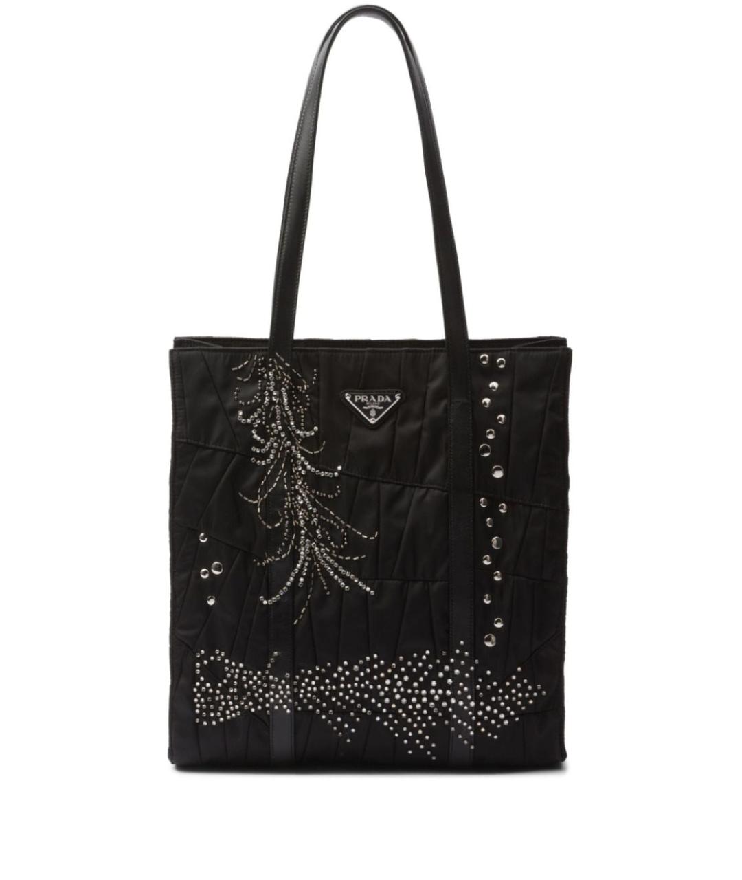 PRADA Черная синтетическая сумка тоут, фото 1