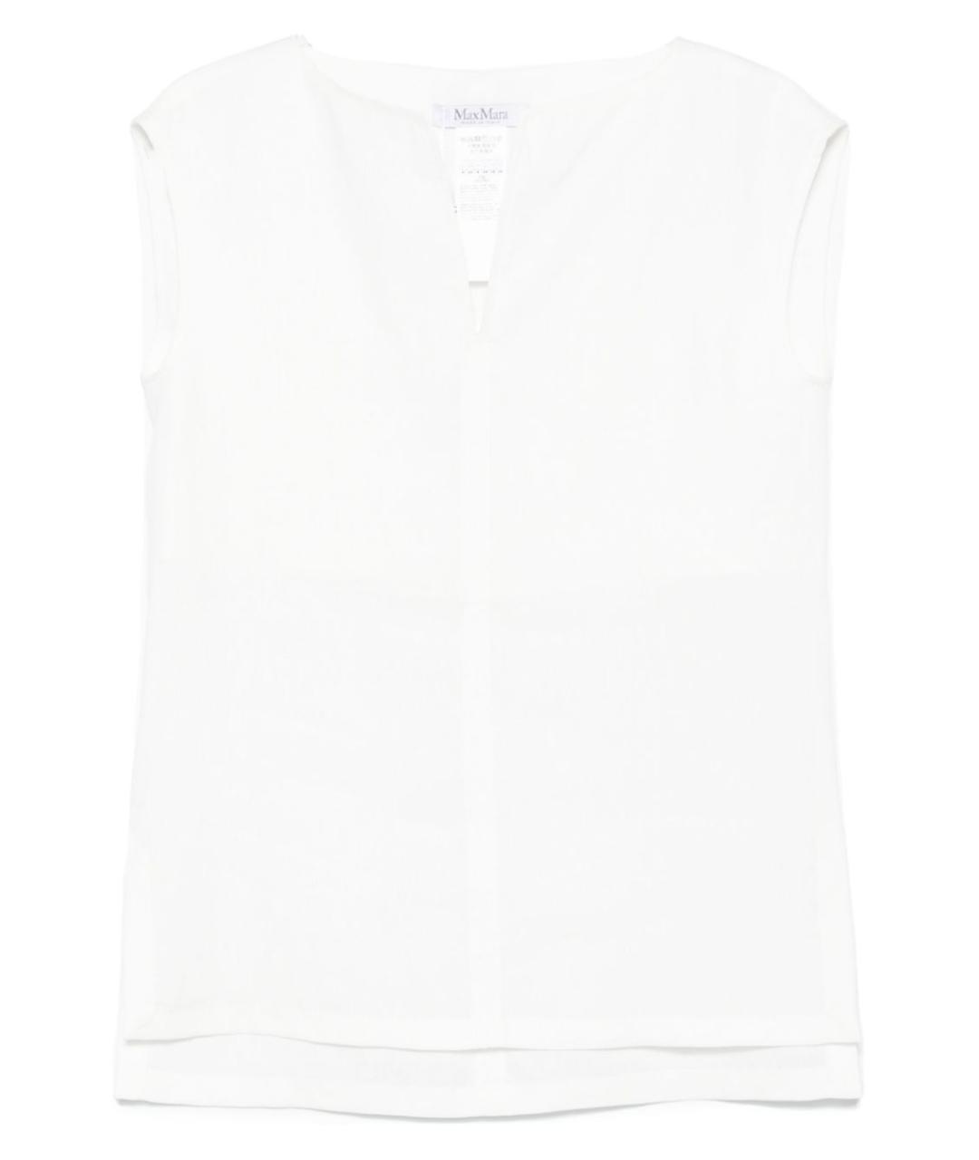 MAX MARA Белая хлопковая футболка, фото 1