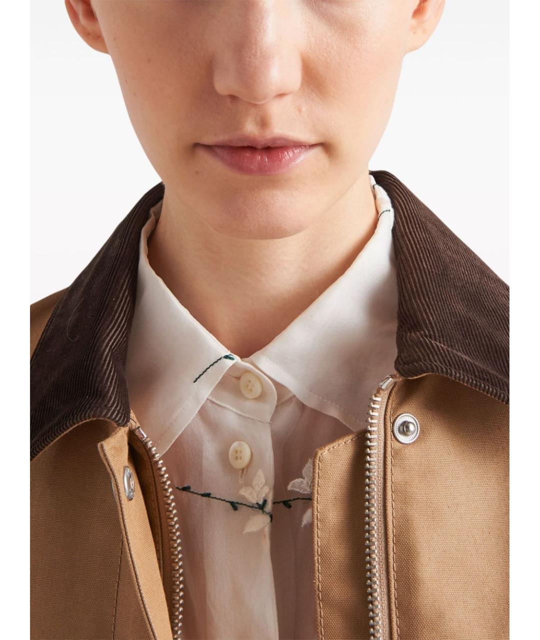 PRADA Белое шелковое коктейльное платье, фото 5