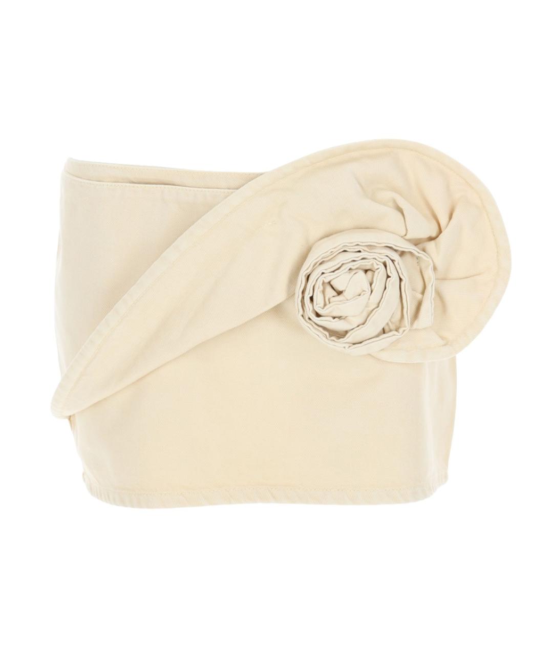 MAGDA BUTRYM Бежевая хлопковая юбка мини, фото 1