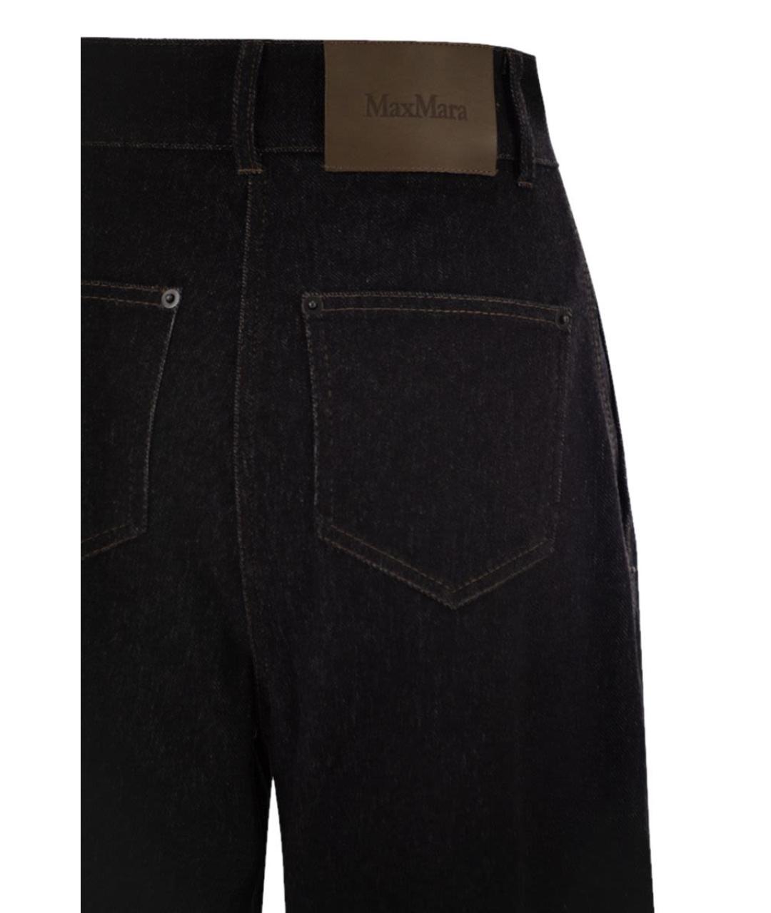 MAX MARA Синие хлопковые прямые брюки, фото 4